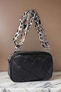 Leopard Strap Crossbody Bag