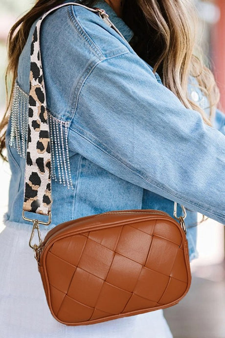 Leopard Strap Crossbody Bag