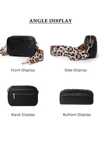 Leopard Strap Crossbody Bag