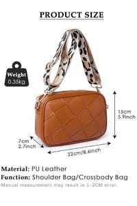 Leopard Strap Crossbody Bag