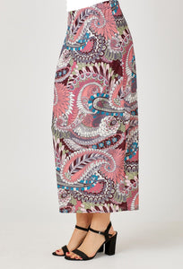 Amy Paisley Dreams Pencil Skirt-Regular & Plus
