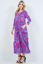 Tonya Marie Tiered Dress-Purple Paisley