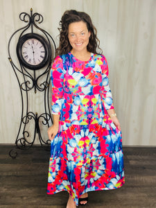 Tonya Tiered Dress-Colorful Dreams