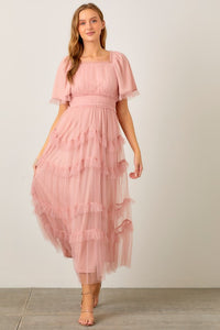 Dreaming Princess Maxi Dress- Pink