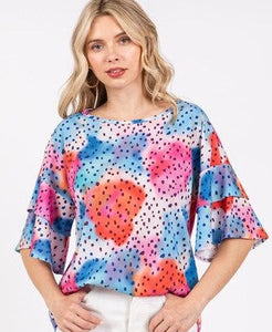 Lazy Summer Days Colorful Animal Print Top