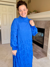 Ruffles & Class Dress-Classic Blue