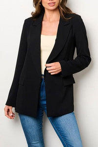 Celina Long Sleeved Blazer- Black