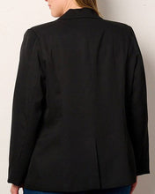 Celina Long Sleeved Blazer Plus- Black