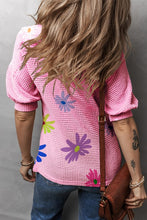 Pink Floral Textured Top