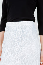 Miss Amy Pencil Skirt (Regular & Plus)- White Lace