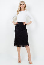 Miss Amy Pencil Skirt (Regular & Plus)- Black Lace
