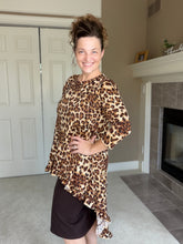 Dramatic High-Low Tunic- Leopard & Sequins