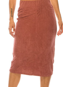 Debbie Style Corduroy Skirt- Chestnut