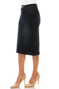 Mandy Dark Wash Jean Skirt