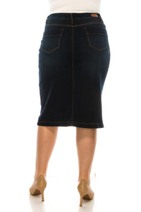 Mandy Dark Wash Jean Skirt