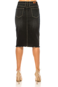 Celina Black Wash Jean Skirt