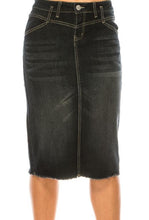 Celina Black Wash Jean Skirt