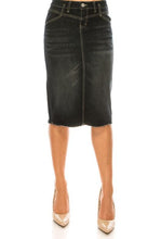 Celina Black Wash Jean Skirt