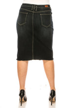 Celina Black Wash Jean Skirt