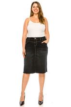 Celina Black Wash Jean Skirt