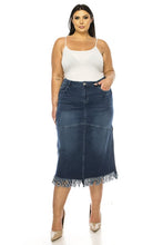 Alice Long Fringe Jean Skirt