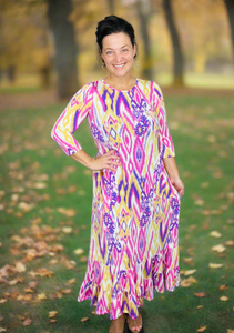 Misty Mutli Colored Button Dress
