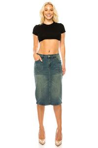 Rita Vintage Wash Jean Skirt