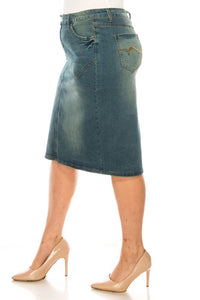 Rita Vintage Wash Jean Skirt