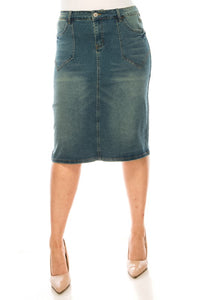 Rita Vintage Wash Jean Skirt