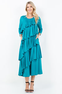 Sicily Ruffled Layered Dress