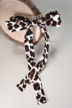 Long Animal Print Bow Hair Clip