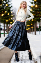 Black Faux Leather Skirt