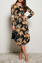 Jana Black Floral Dress