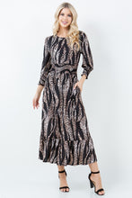 Rhonda Smocking Waist Dress- Animal Print