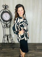 Valarie Black & Taupe Top