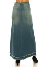 Mandy Fringe Long Jean Skirt