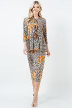 Lillian Bow Front Tunic Top- Floral & Geometric