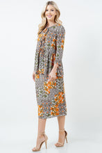 Lillian Bow Front Tunic Top- Floral & Geometric