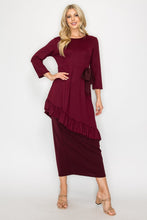 Burgundy & Bow Ruffle Tunic