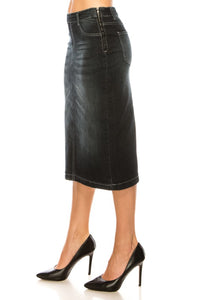 Camila Black Wash Jean Skirt