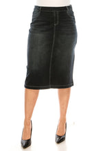 Camila Black Wash Jean Skirt