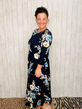 Handkerchief & Navy Floral Dress