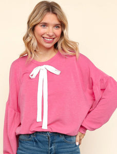 "Finished With A Bow" Pink Top