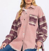 Plaid & Mauve Shacket