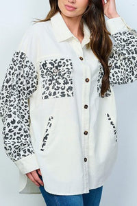 White & Black Leopard Shacket