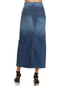 Debbie Long Jean Skirt- Medium Wash