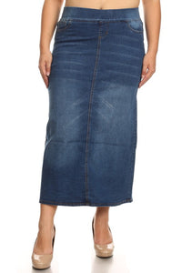 Debbie Long Jean Skirt- Medium Wash