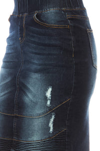 Debbie Indigo Wash & Ribbed Style