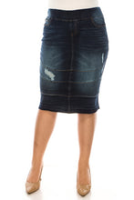 Debbie Dark Indigo Wash & Ribbed Style