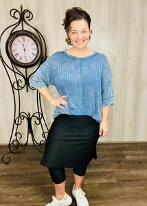Lisa Black Swim/Active Skirt 26" (Capri Leggings)